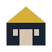 Real estate and retail sector icon